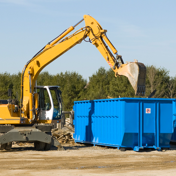 what size residential dumpster rentals are available in Audubon MN